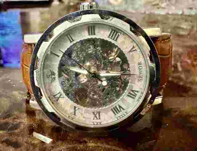 Sewor Skeleton Mechanical 40mm Case Men’s Watch-Needs Attention