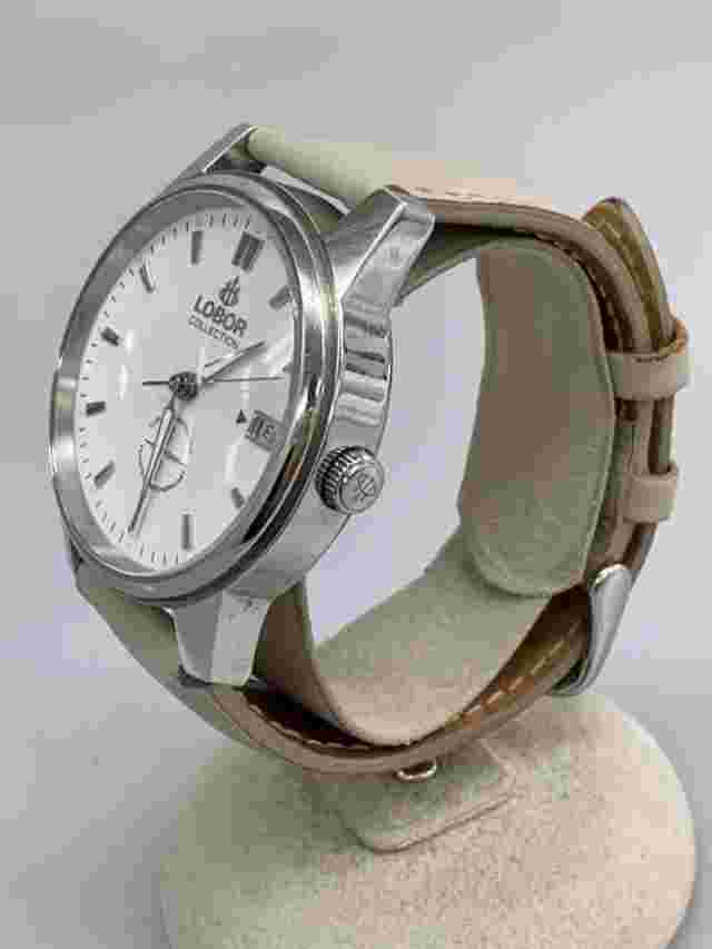 LOBOR Automatic Skeleton Leather Wristwatch Clear Near Mint JAPAN