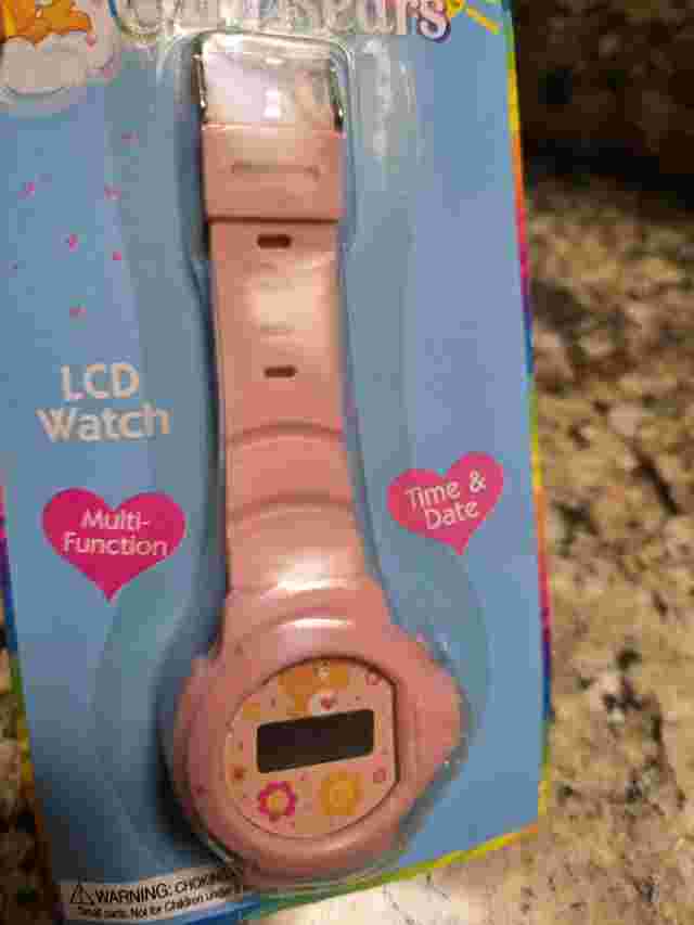 2004 Care Bears Pink LCD Watch Nelsonic