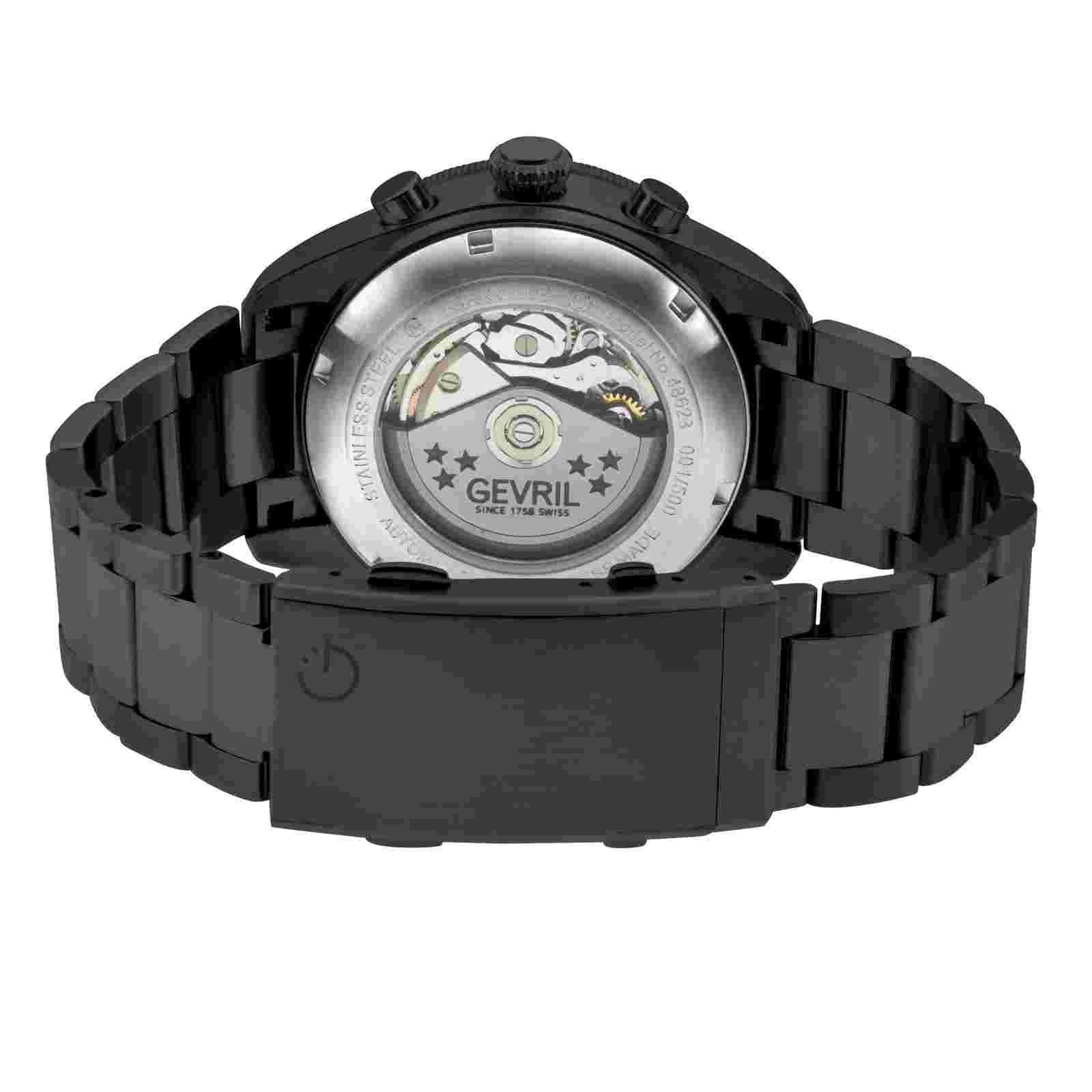 Gevril Men's 48623B Yorkville Chrono Swiss Automatic ETA 7750 Divers Steel Watch