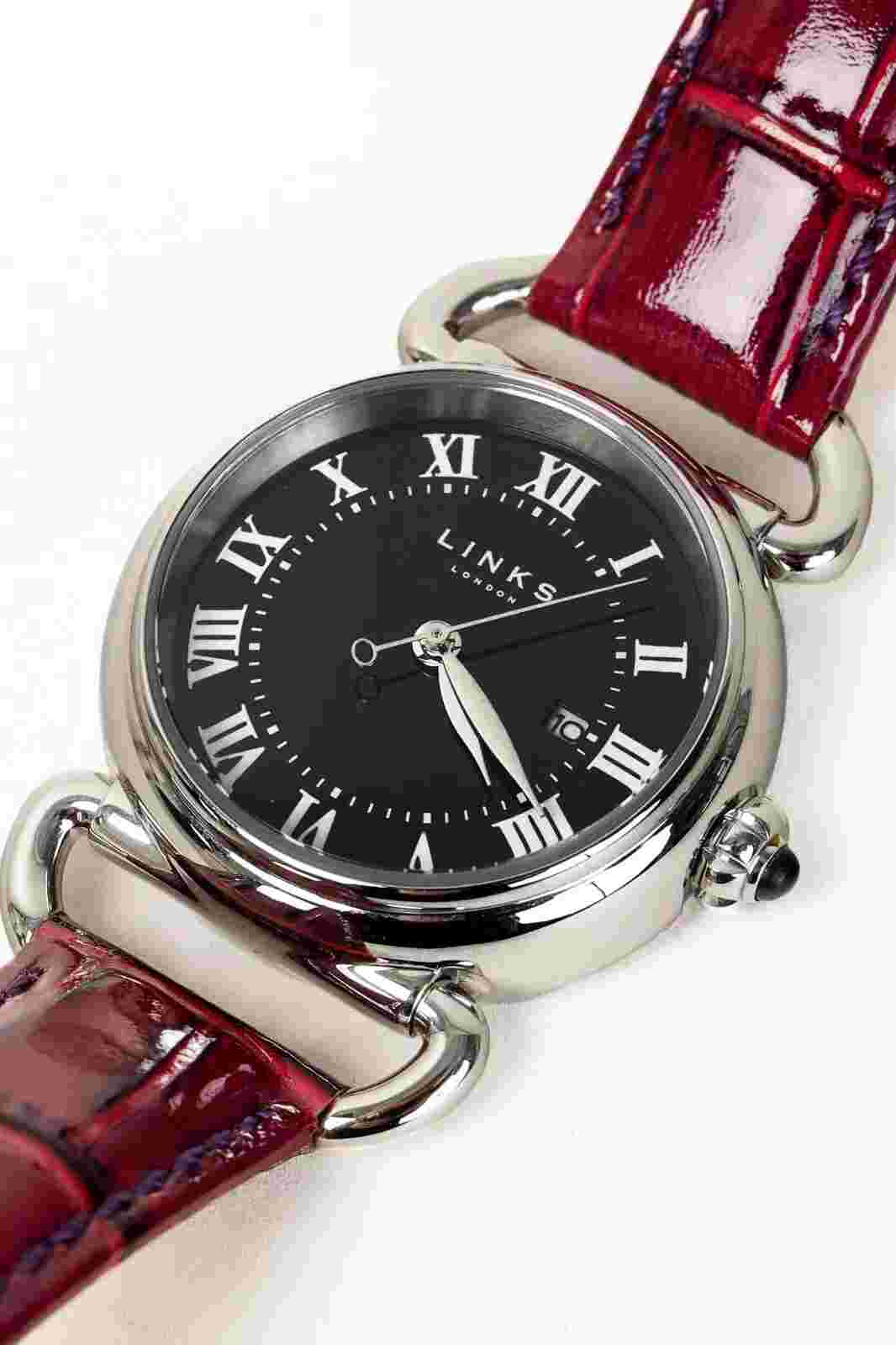 Links of London Driver Watch 6010.1257 Silver Tone Purple Strap