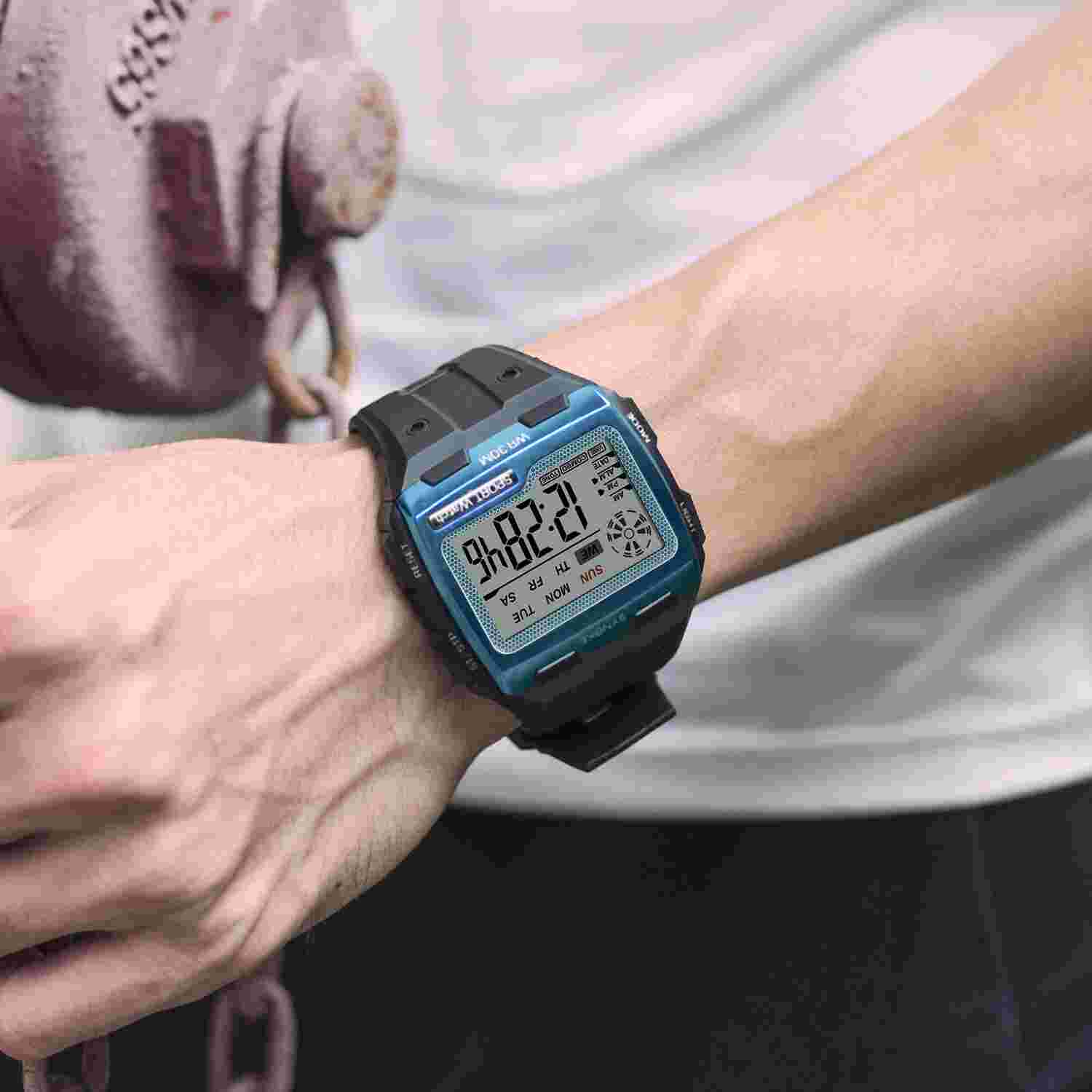 Mens Watch Army Military Alarm Analog Digital Waterproof Sport Outdoor Wrist