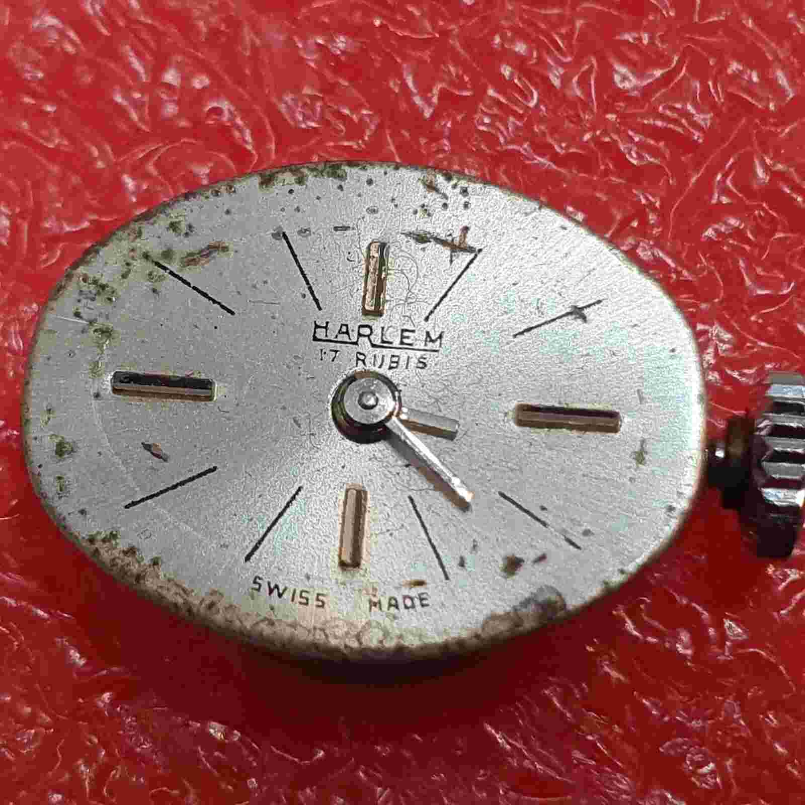 Harlem Movement Dial 17.5 x 13.5mm Balance Ok Cal Felsa F 4520 Parts Vintage