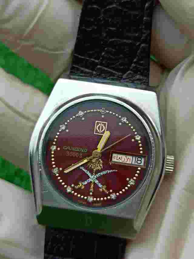 Vintage Memorial Watch CANDINO 3000S Saudi Aarabia Logo Automatic Original 80s