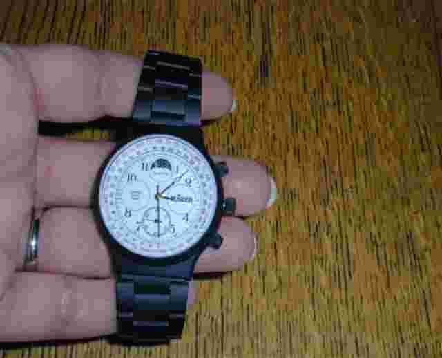 New Old Stock LeJour Lunar Dual Time Moon Phase Watch Wristwatch