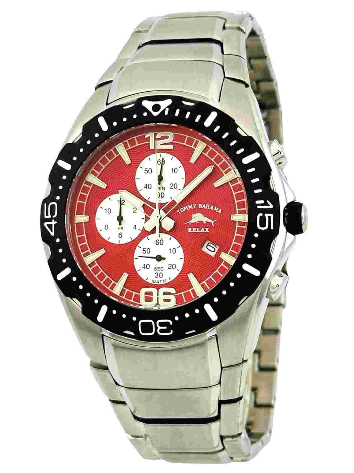 Tommy Bahama RLX3002 BEACH CRUISER Chronograph TIMING BEZEL Bracelet Watch