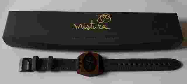 New Mistura Kamera Wooden Watch. GRAY-PUI-PHANTOM-U. Handmade wooden timepiece.