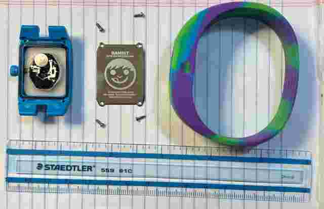 Neff Sleek Bandit Watch - Multi-color Silicone Band L/XL
