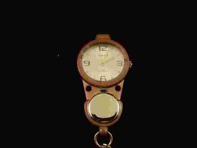 Dakota Watch ~ Magnifier Flip Clip, 7983-6 (Brown), Water Resistant w/H2O Box