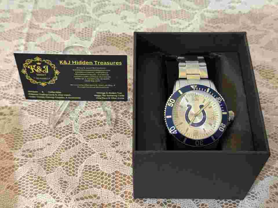 Men's 46mm NFL Indianapolis Colts Stainless Steel Key Watch# D03392