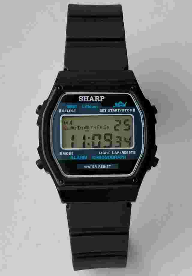 Sharp 436302 Lithium Alarm Chronograph Vintage Original Digital Watch