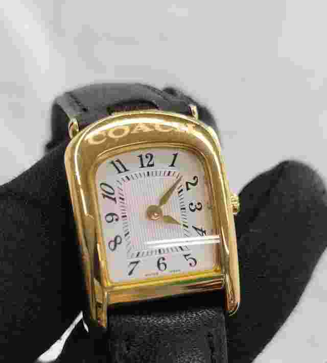 Coach W301 Watch, 2.5cm Dial, Used, Scratches on Case, Includes Box