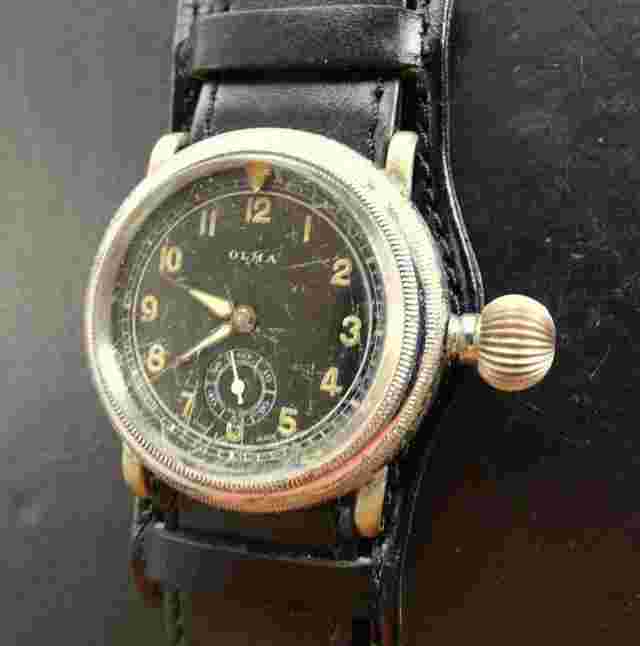Olma WW2 Military German Reichsluftwaffe Pilot Service Watch Circa 1935