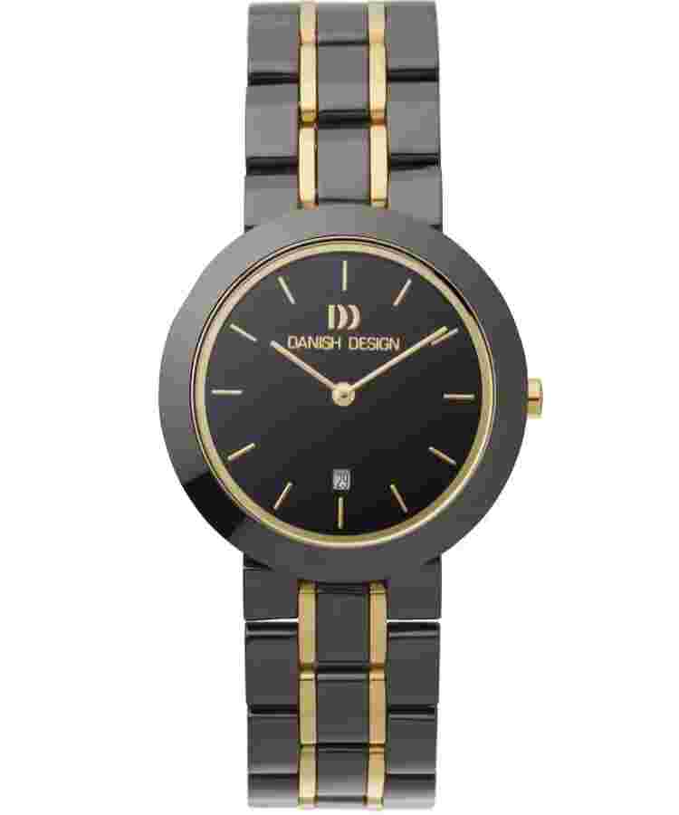Danish Design IV65Q833 Black Dial Two Tone Ceramic Quartz Sapphire Women's Watch
