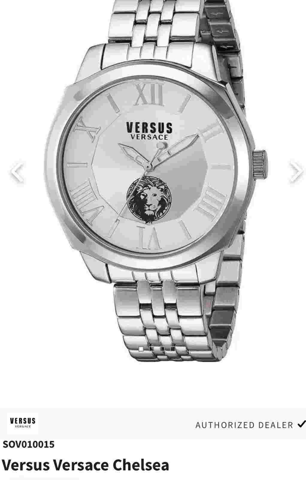 Versus by Versace Men’s SOV020015 Chelsea Watch, Stainless Bracelet, White Face