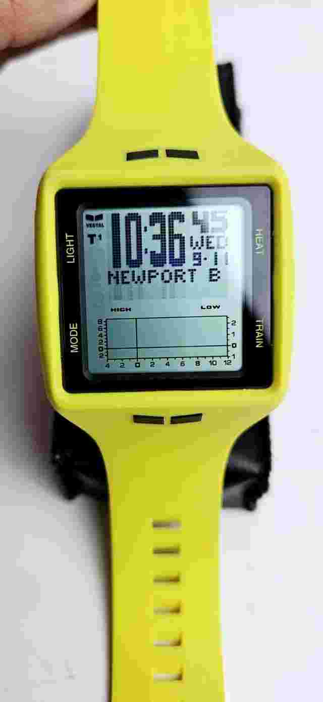 Men's Vestal The Brig Tide & Train Watch By Jordy Smith Yellow New Battery