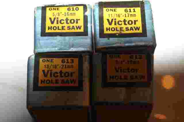 VINTAGE NEW & OLD STOCK W/ BOXES HOLE SAW LOT VICTOR 21 PCS