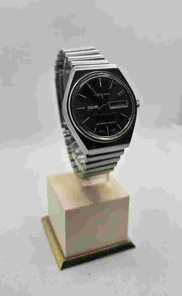 Vintage Watch Mirexal Solar ESA9362 Quartz 1977 Wristwatch Made Swiss