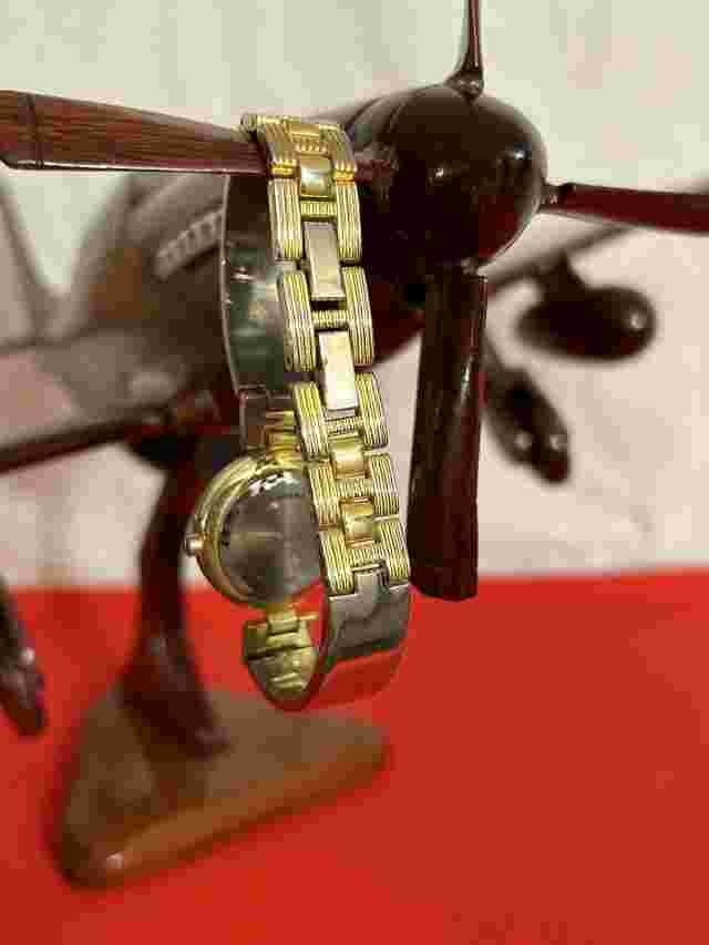 Jaclyn Smith Women Watch Stainless Steel Silver Gold Water Resist White Quartz