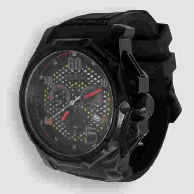 $895 Orefici Mens Black Rubber Quartz Edizione Chronograph Watch 48MM ORMEJ1C555