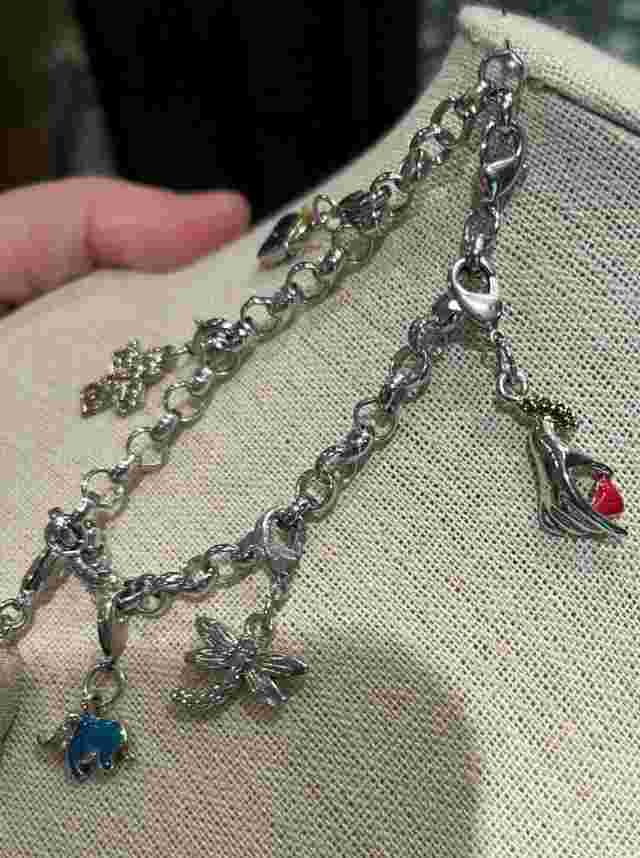 Charm Bracelet Angel Star Firefly Purse Elephant Hand Plus Watch Silver Toned