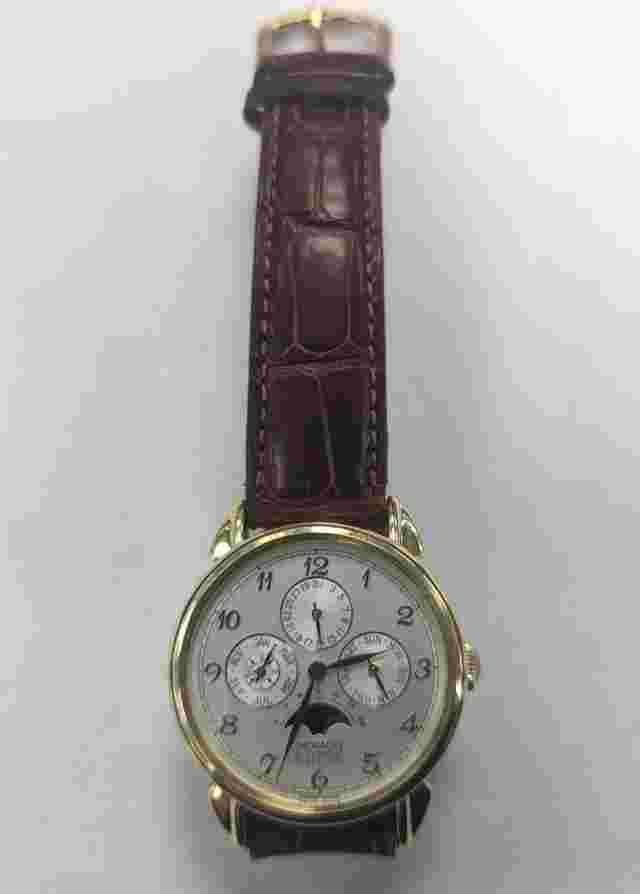 Mens Movado 1881 Perpetual Calendar Moonphase 18k Gold Watch 40.B3.881