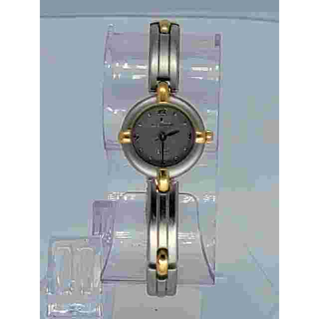 Le Chateau Classy Elegant Rare Women's Two Tone Grey Metal Analog Quartz Watch