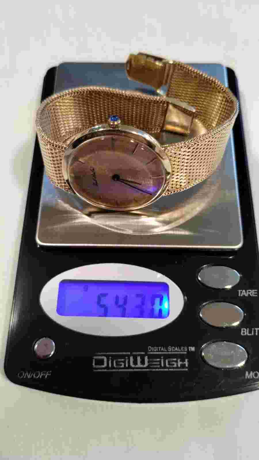 Rare 14k Gold Vintage Paul Buhré Men's Wristwatch, Mechanical Movement