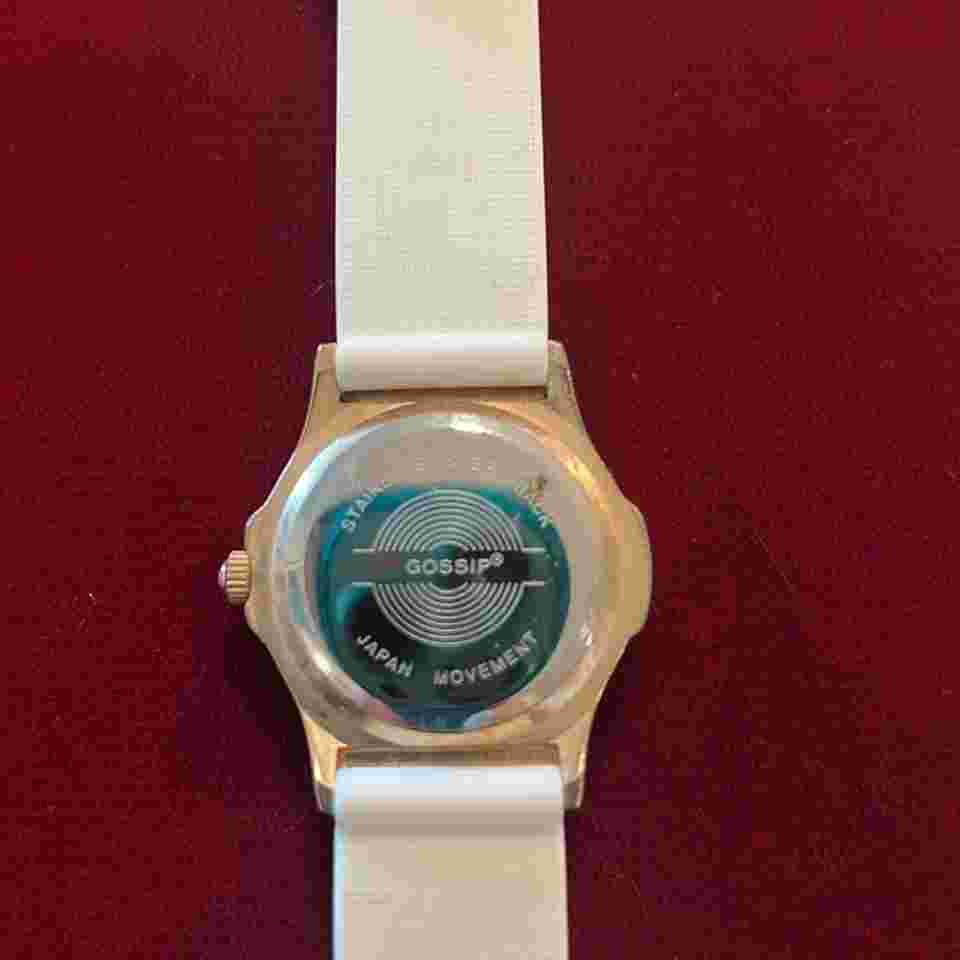 Vintage White Gossip Ladies Watch with Diamond Accents