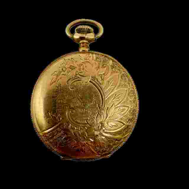 Antique 6 Size Crescent Ideal Hunter Pocket Watch Case 10k Gold Filled Fancy