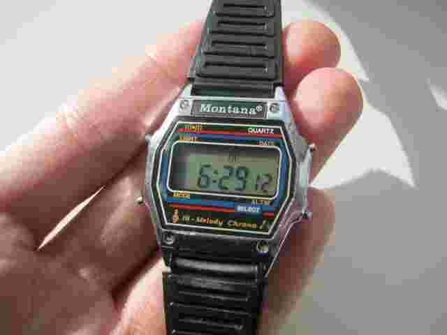 Vintage Wrist Watch Montana Quartz Digital 7 Melody Alarm  (5)