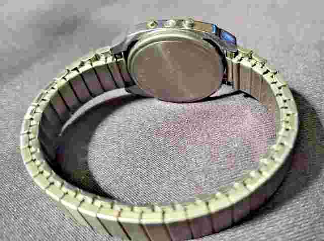 Hershey Bears Digital Watch Silver Tone Stretchy Band -Untested