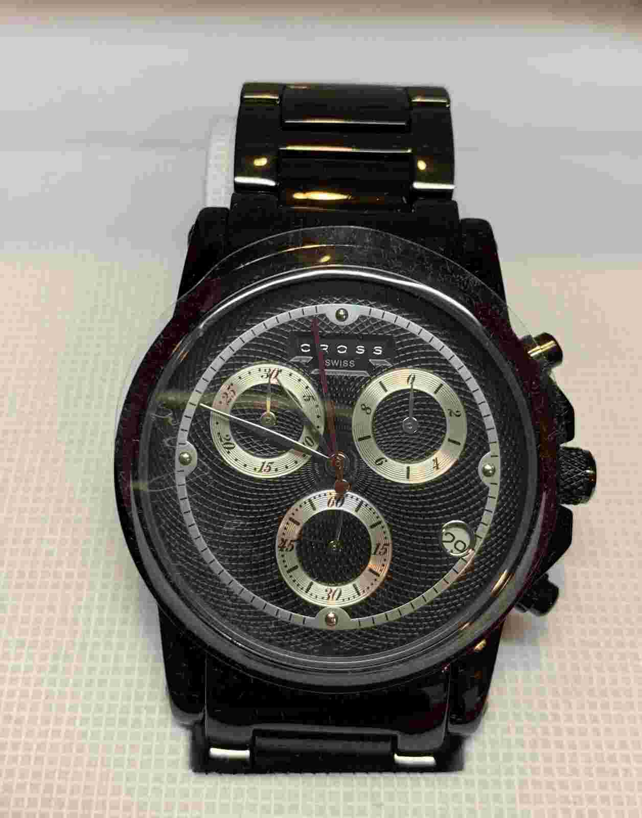 Cross Pens Watch- Milan Chronograph Black New