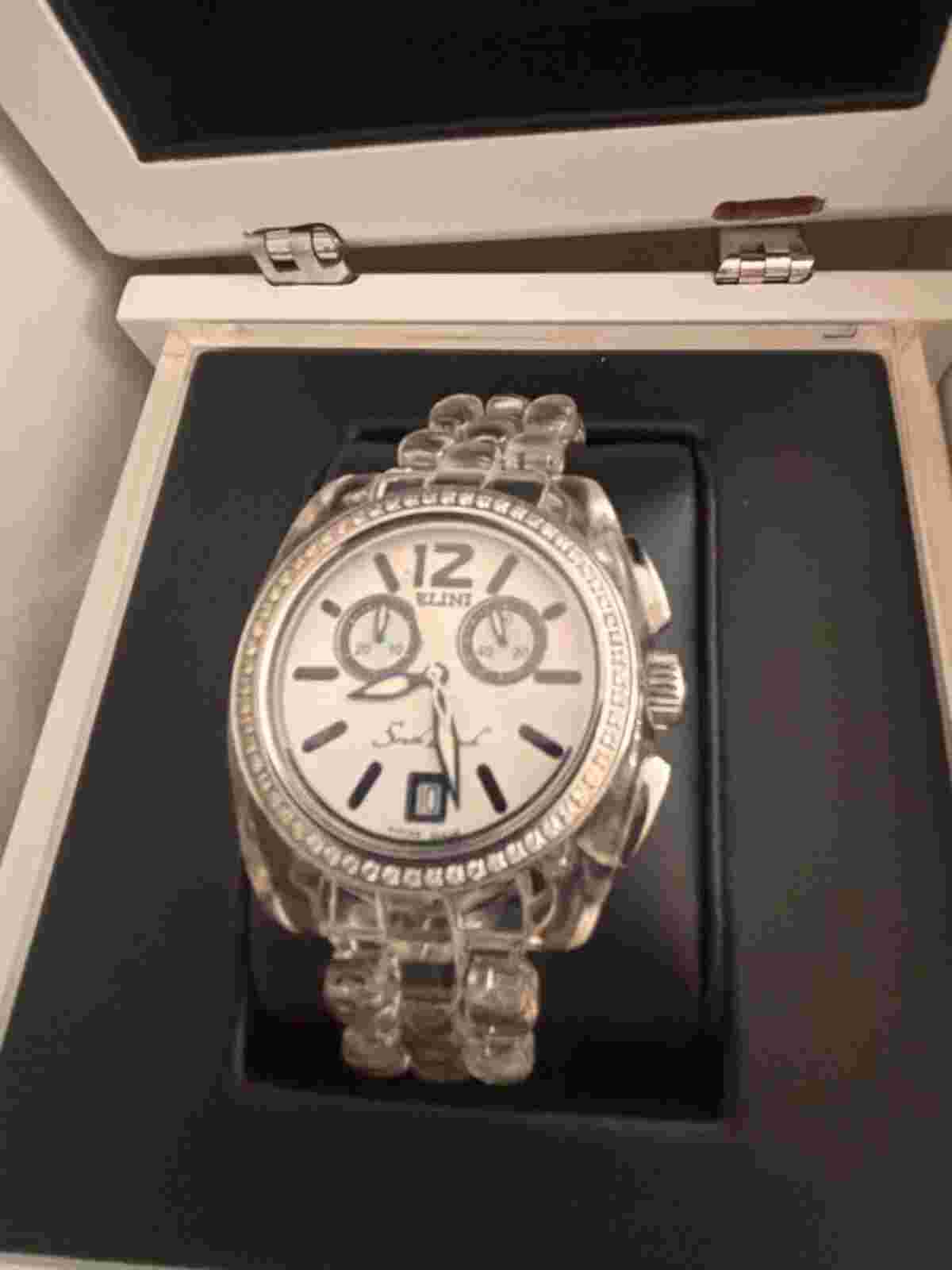 Elini South Beach Sport Watch With Diamond Bezel
