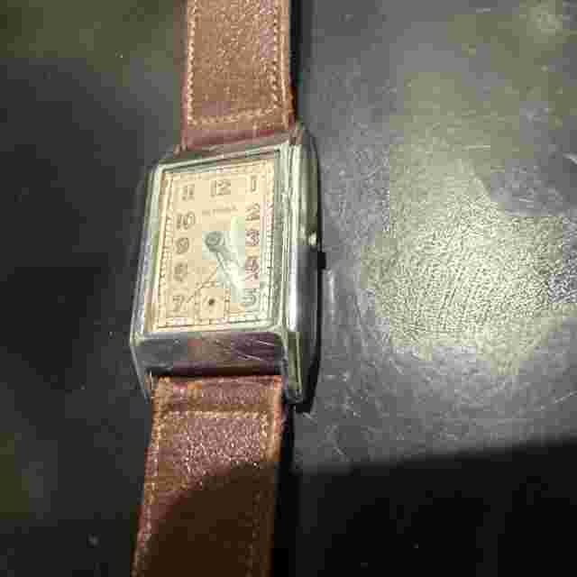 Vintage men's BIFORA rectangle GERMAN WATCH Manual Wind Rare - No Crown -Repair