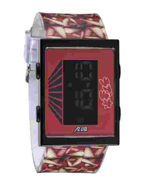 Yonehara Yasumasa X Flud Red Digital LCD Cartridge Watch Women's Legs New in Box