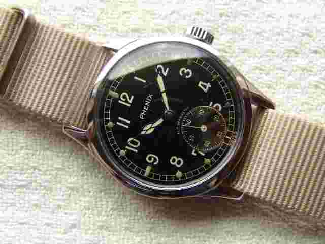 34mm WWII PERIOD men's PHENIX for GERMAN DH MILITARY WRISTWATCH GOOD CONDITION