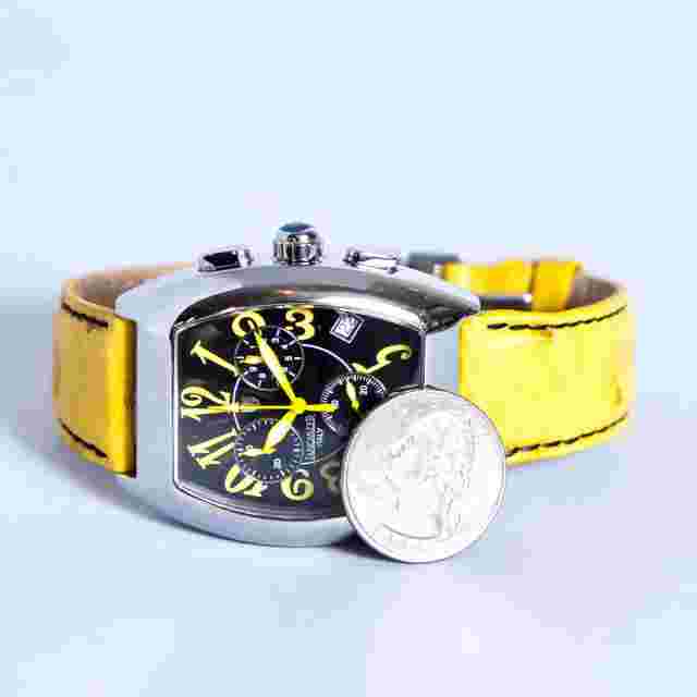 Lancaster Men's Yellow & Black Watch