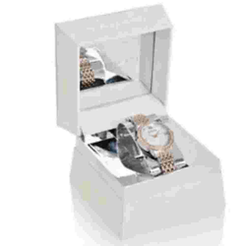 TAHARI Ladies Rose Gold Two Tone Bracelet Watch New!