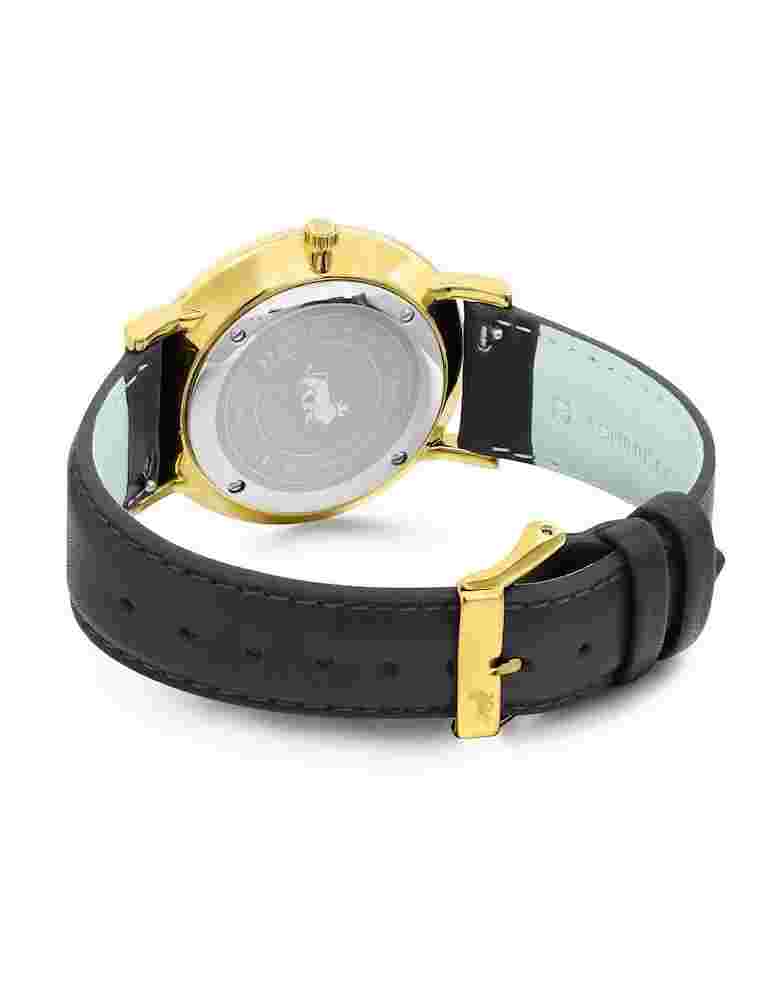 Larsson & Jennings Lugano Black Leather 40mm Gold Black