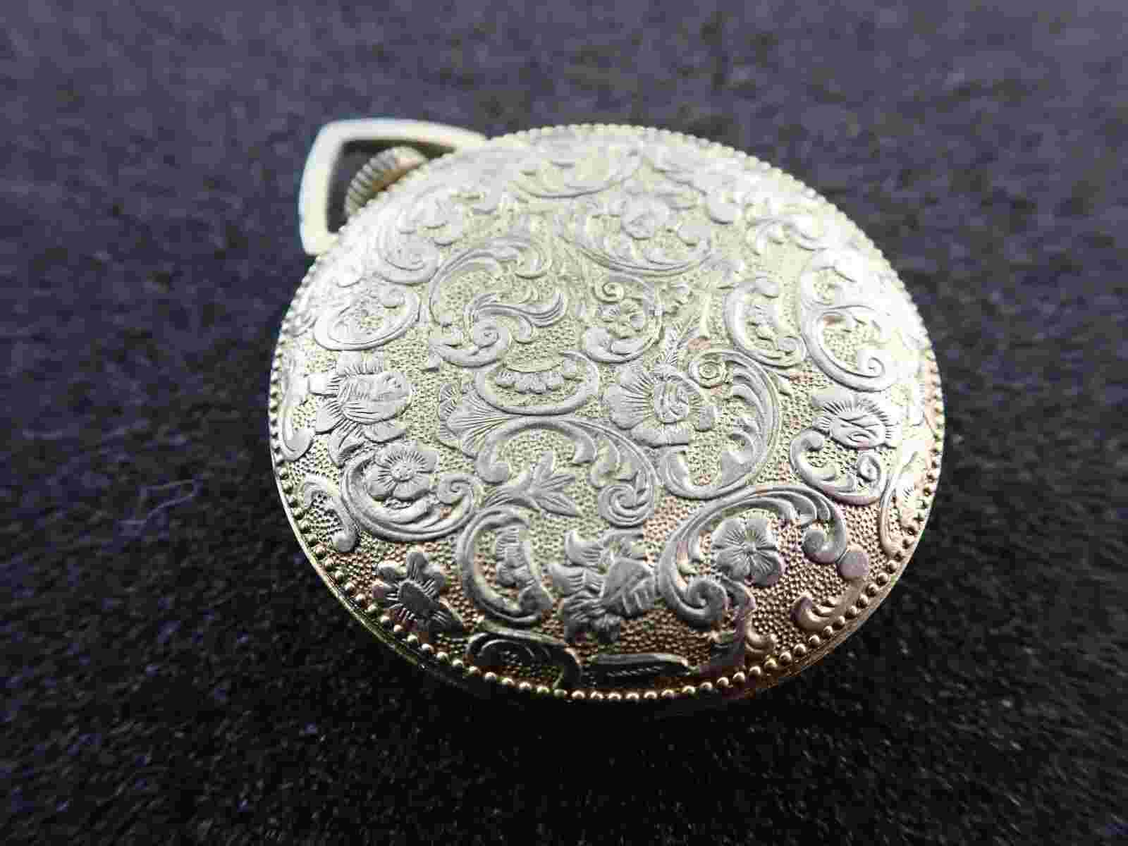 VINTAGE 33.9MM BASIS WATCH CO. SWISS POCKET WATCH WITH LUCERNE DIAL - RUNNING