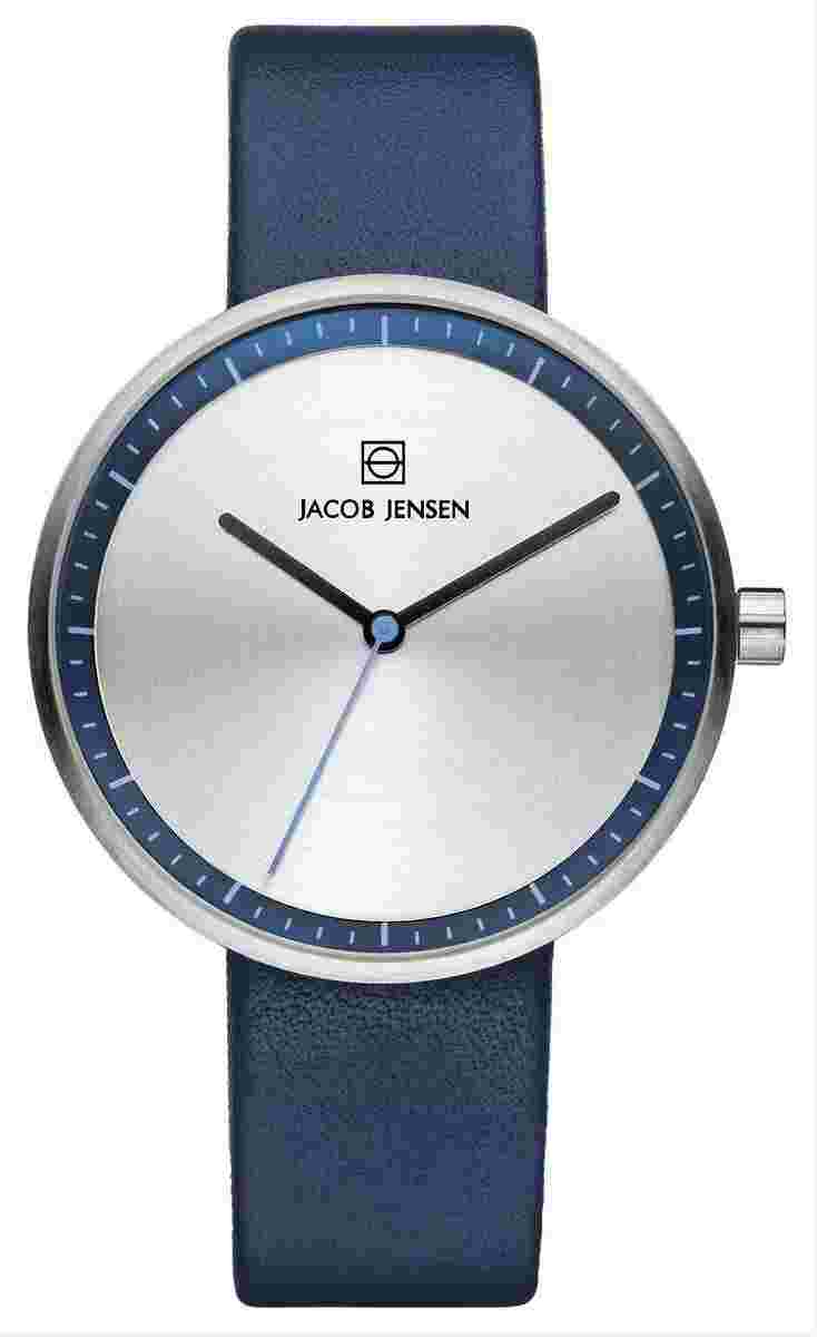 Jacob Jensen Womens Strata Series Watch - Blue/Silver
