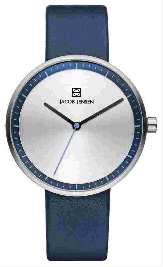 Jacob Jensen Womens Strata Series Watch - Blue/Silver