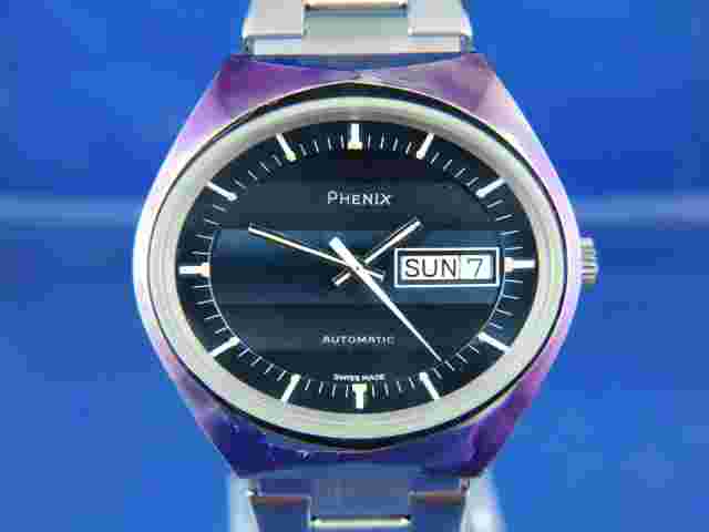 Phenix Revue Automatic Watch 1970s Swiss Vintage New Old Stock Cal ETA 2789-1
