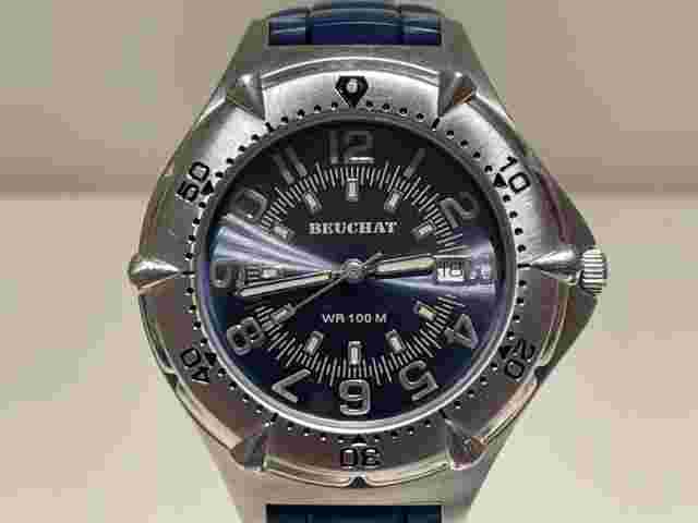 VINTAGE SPORT DIVER STYLE 100m STAINLESS STEEL MEN'S QUARTZ WATCH "BEUCHAT"