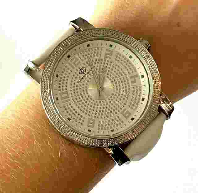 Super Techno I-5525 Quartz Massive Diamond Mens Watch Hip Hop Style Runs