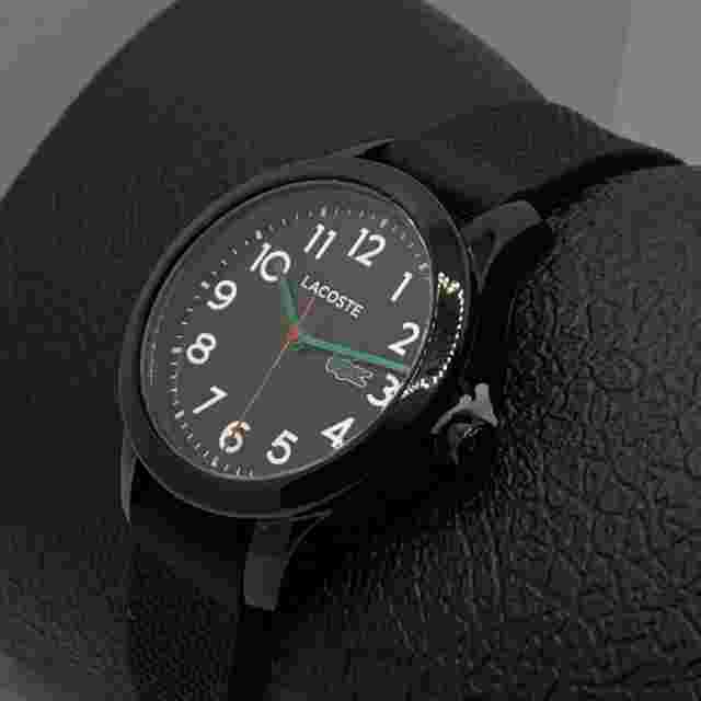 Lacoste LC-102-9-47-3022-3087BLK-4/1 Kid Black Silicone Analog Dial Watch Aew26