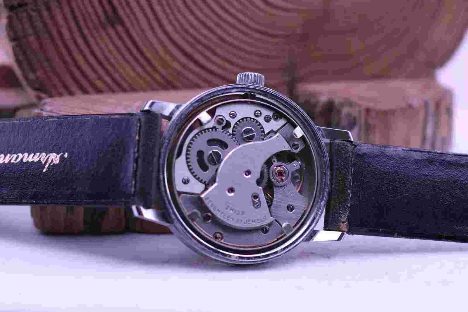PIERPONT 17j SWISS MEN'S VINTAGE WATCH 31mm 17mm LUG CAL. ST 1686, RUNS (A13)