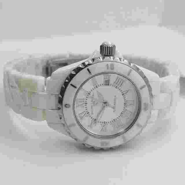 Swiss Legend Karamica Women's White Ceramic 10ATM Sapphire Crystal 34mm Watch