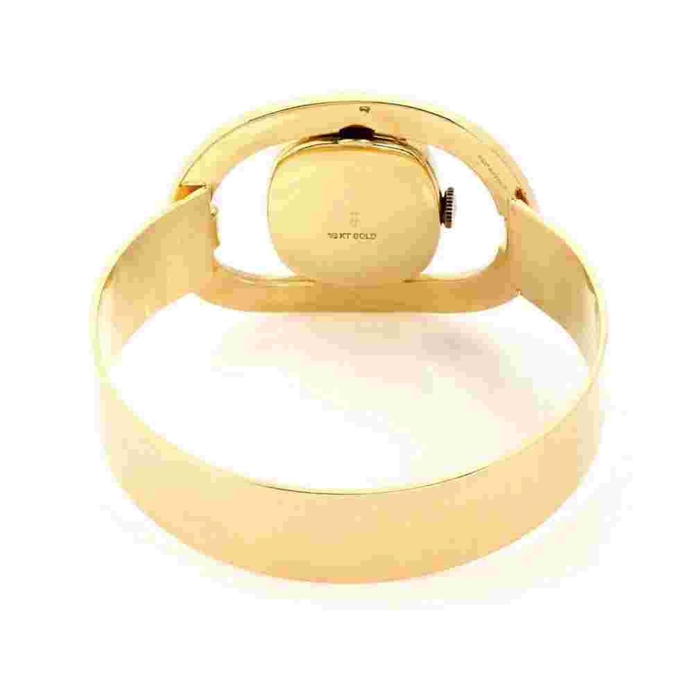 Gucci Vintage 18k Yellow Gold Ladies Fancy Horse Stirrup Motif Wrist Watch